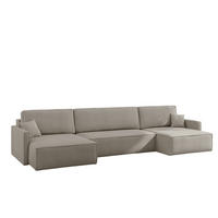 WOHNLANDSCHAFT Louis Scala - Hellgrau, Holzwerkstoff/Textil (348/83/142cm) - Fun Möbel
