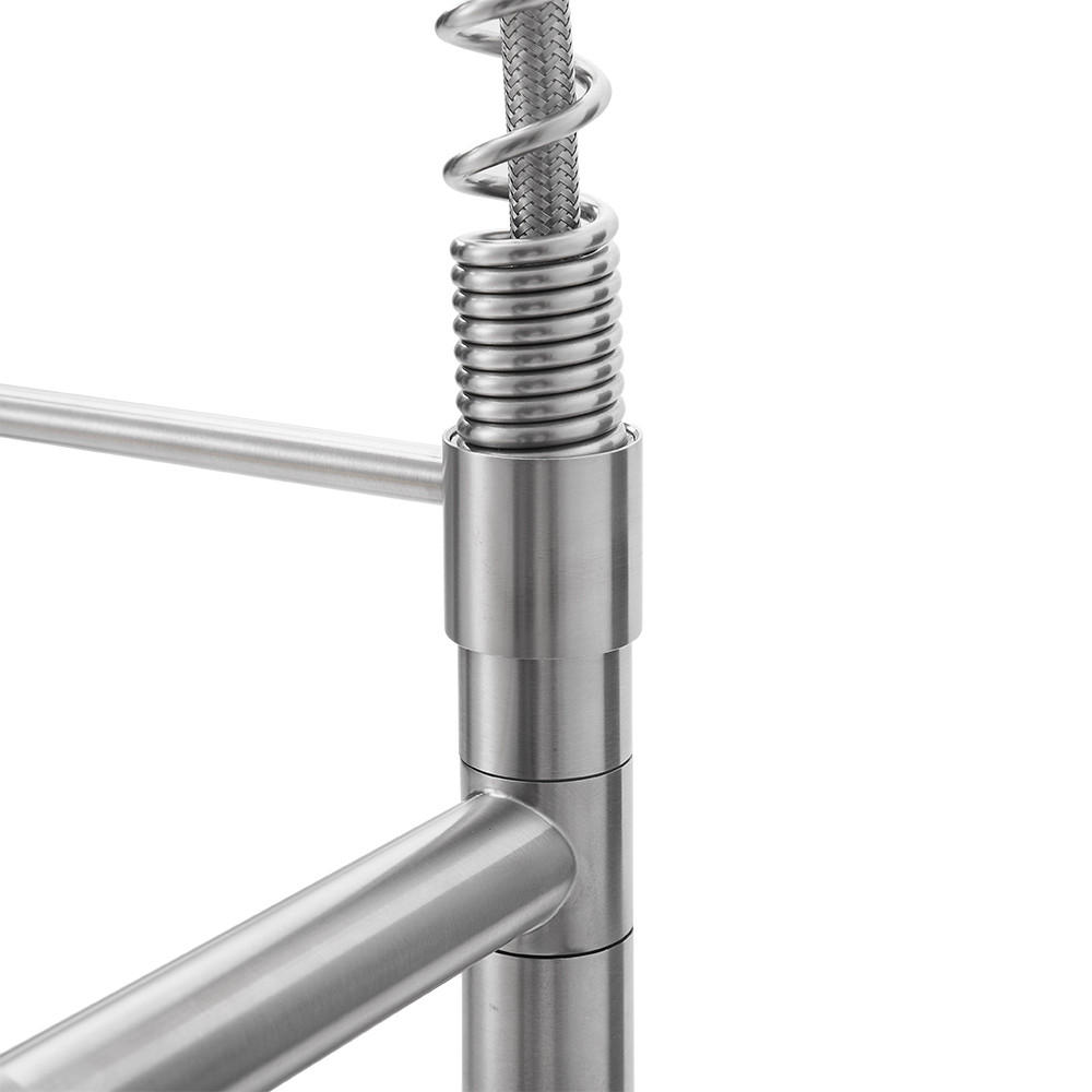 Moderne Küchenarmatur In Gebürstetem Nickel – Ausziehbare Brause Für Küche, Wohnmobil & Mehr