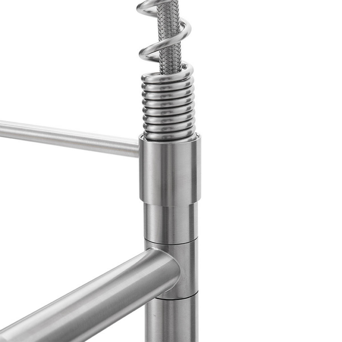 KÜCHENARMATUR Ausziehbar Brausekopf Topffüller Einhandgriff Gebürstetes Nickel - Nickelfarben, Metall (25.5/43/5cm) - Livingandhome