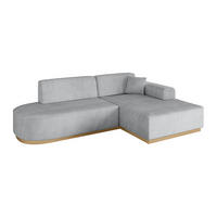 ECKSOFA Ottomane Rechts IREA-L1-v2 - 232x165x80 cm Grau - Grau, Holzwerkstoff/Textil (232/165cm) - ALTDECOR