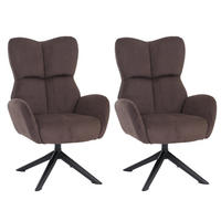 ESSZIMMERSTUHL Dunkelbraun 2er-Set - Dunkelbraun, Textil (72/106/71cm) - MCW