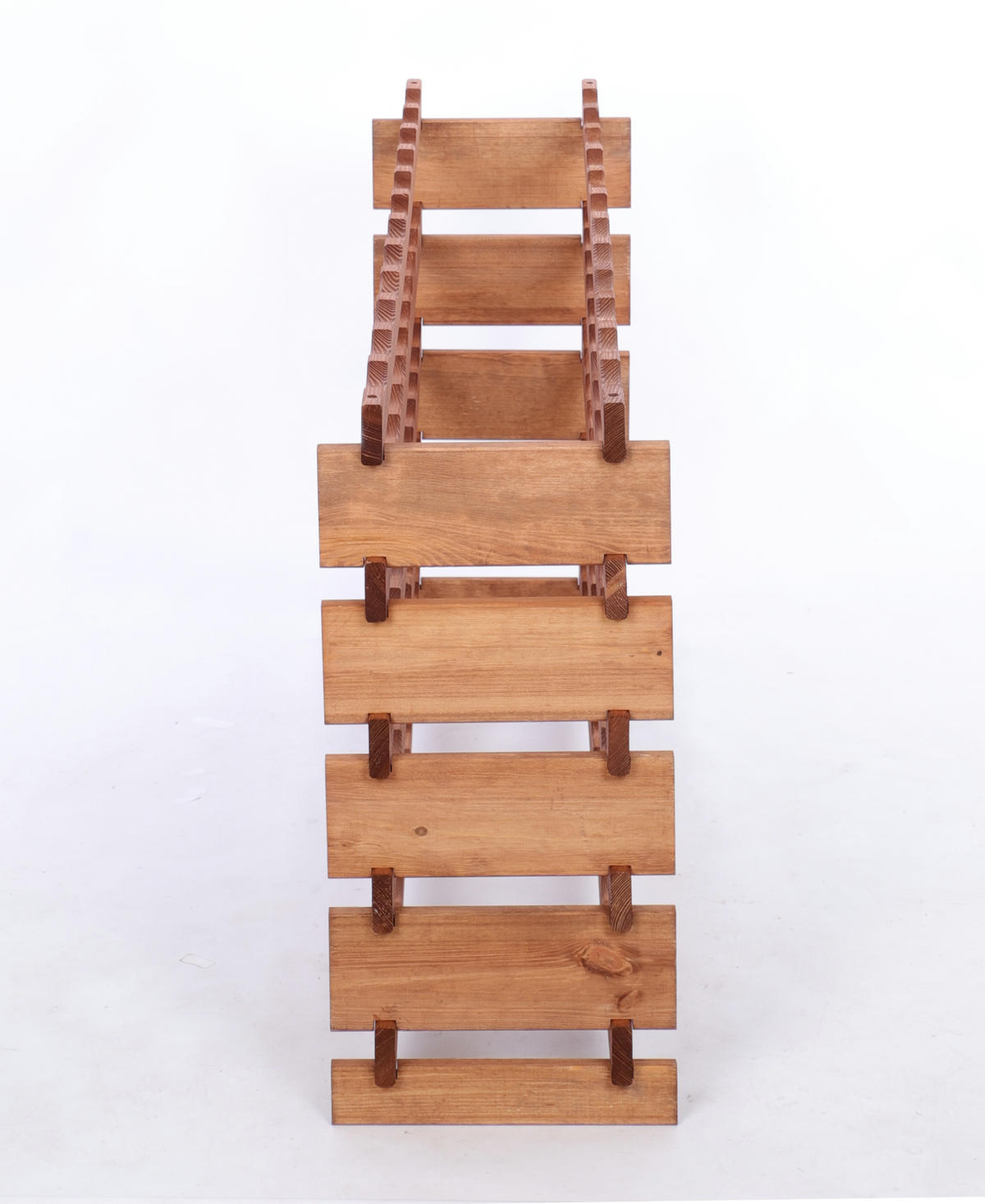 WEINREGAL VINOTECA FLEX PRO HxBxT 65x123x28cm 60 Flaschen auf 5 Ebenen Braun geölt - Braun, Holz (123/65/28cm) - PROREGAL