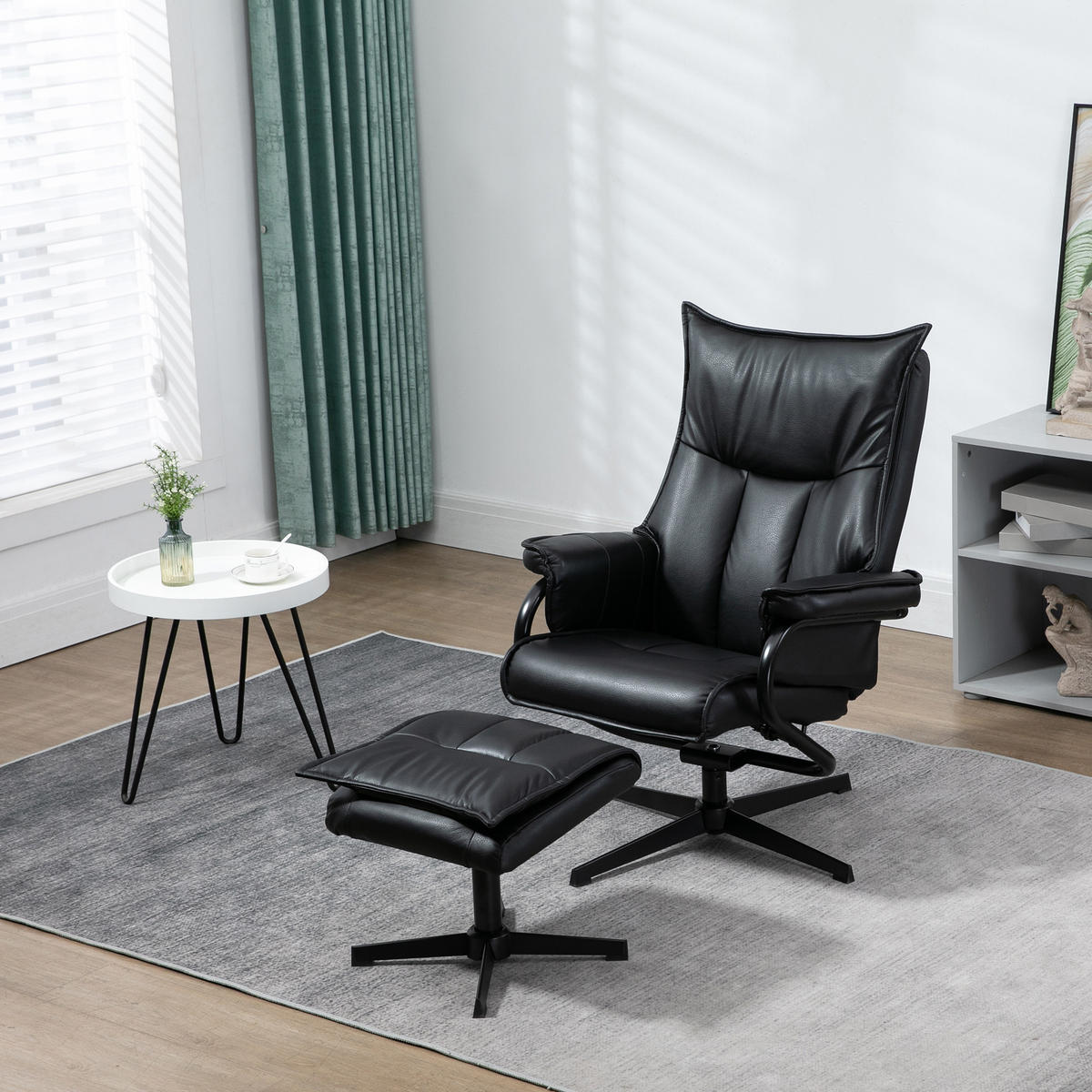 SESSEL Schwarz 75.0/84.0/101.0cm - Schwarz, Leder (84/101/75cm)