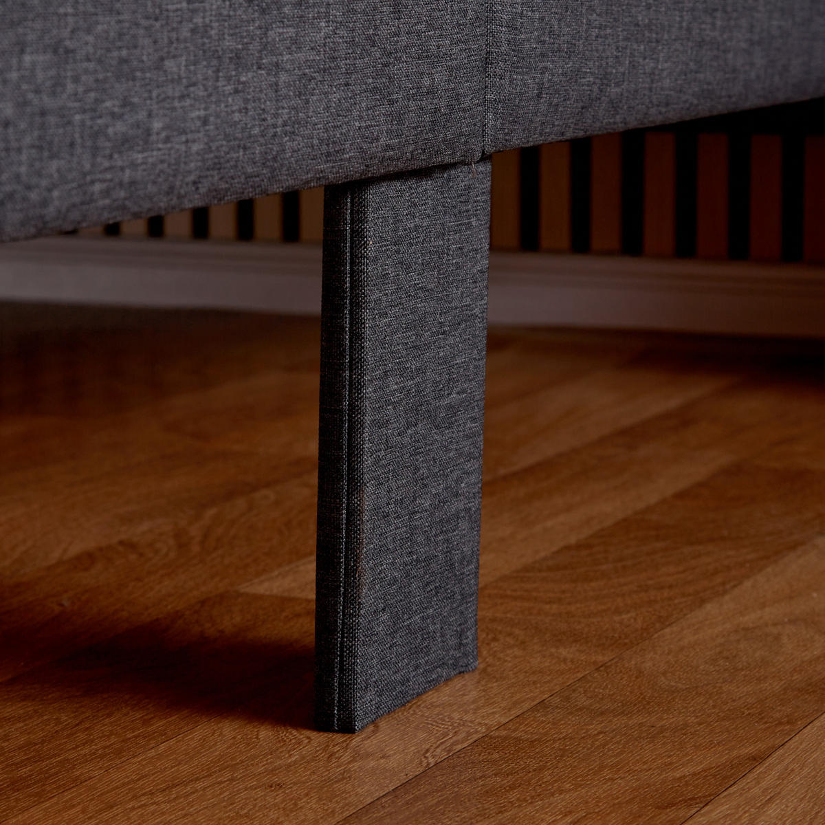 POLSTERBETT mit Stauraum 140/200 cm in Grau - Grau, Textil (140/200cm) - Homestyle4u