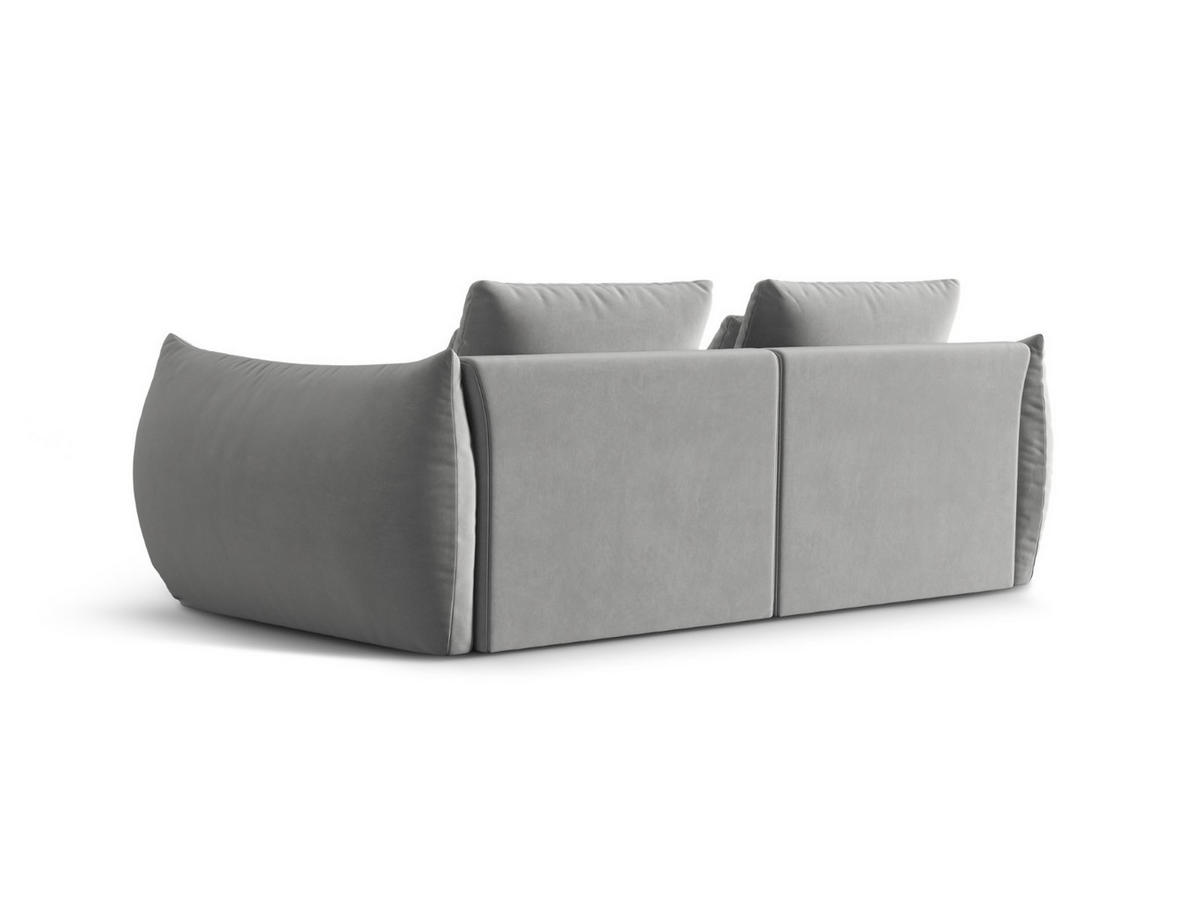 SOFA modular Bloom aus Samt grau 3 Sitzplätze - Grau, Textil (106/95/232cm) - Micadoni