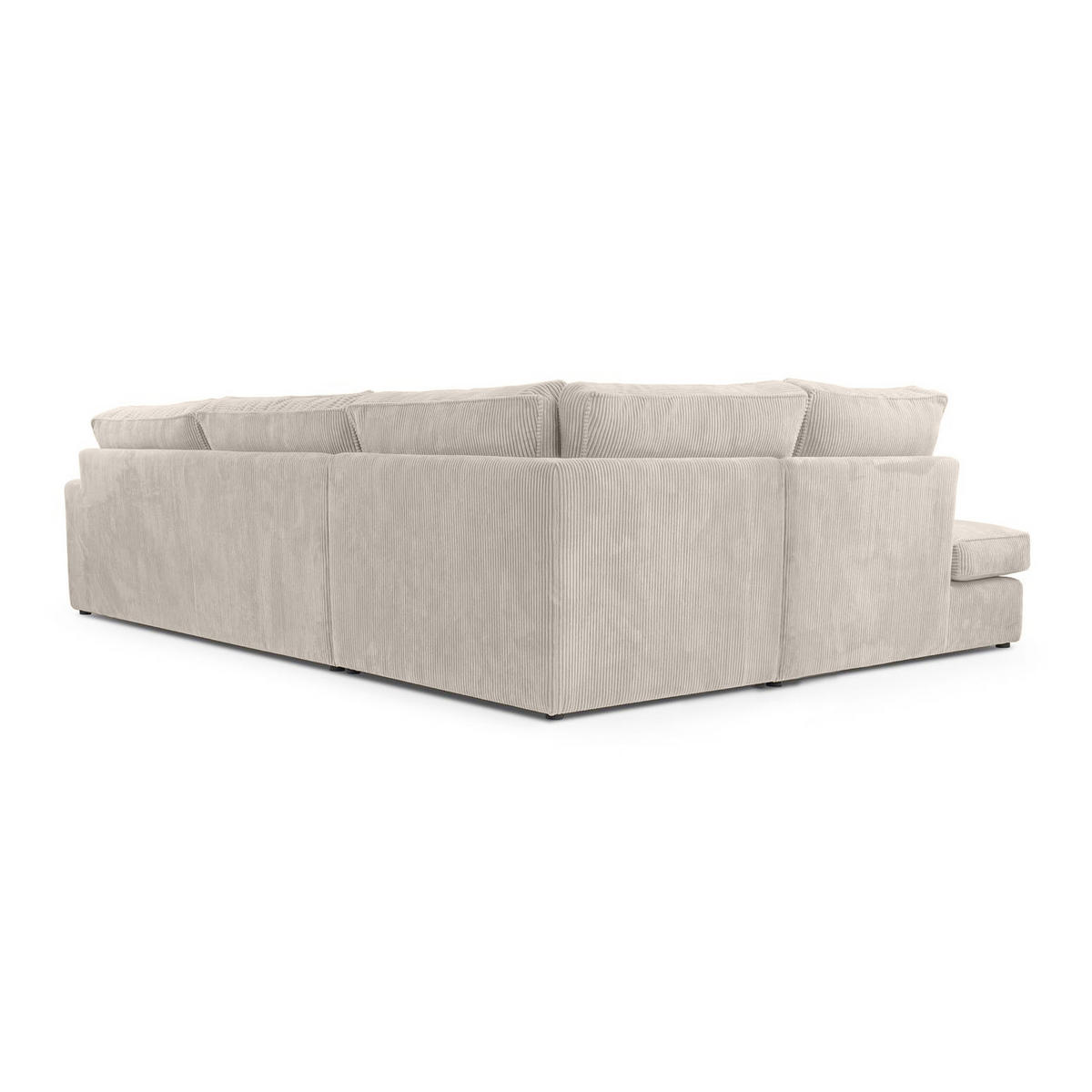ECKSOFA Parma ohne Schlaffunktion beige links - Beige/Schwarz, Textil (314/224cm) - Beautysofa
