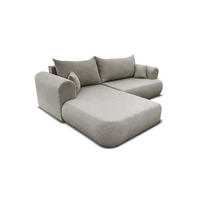 ECKSOFA BRAVO 280/180 in Bouclé Grau-Beige links - Graubraun, Holz/Holzwerkstoff (280/180cm) - Deine Möbel 24