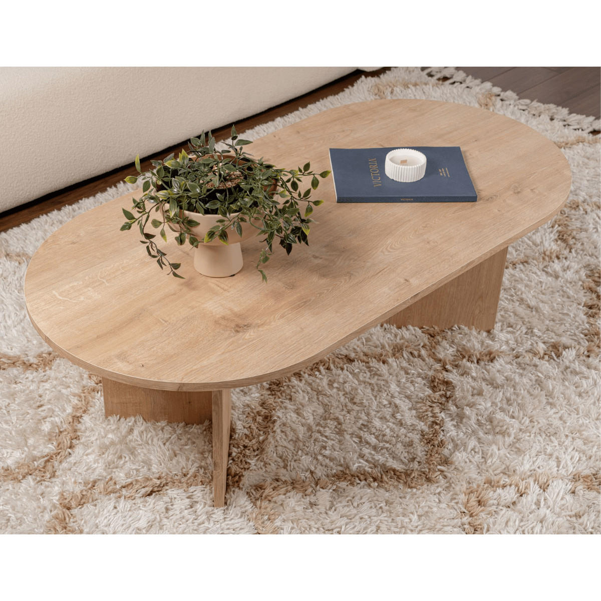 COUCHTISCH - iris 119/60/39,8 cm - Eichefarben, Holzwerkstoff (119/60/39.8cm) - Calicosy