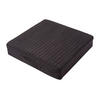 SITZKISSEN orthopädisch 50/50/10 cm – Velours Sesselkissen schwarz - Schwarz, Textil (50/50/10cm) - Homescapes