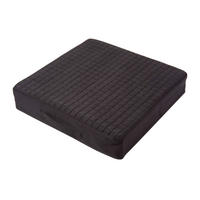 SITZKISSEN orthopädisch 50/50/10 cm – Velours Sesselkissen schwarz - Schwarz, Textil (50/50/10cm) - Homescapes