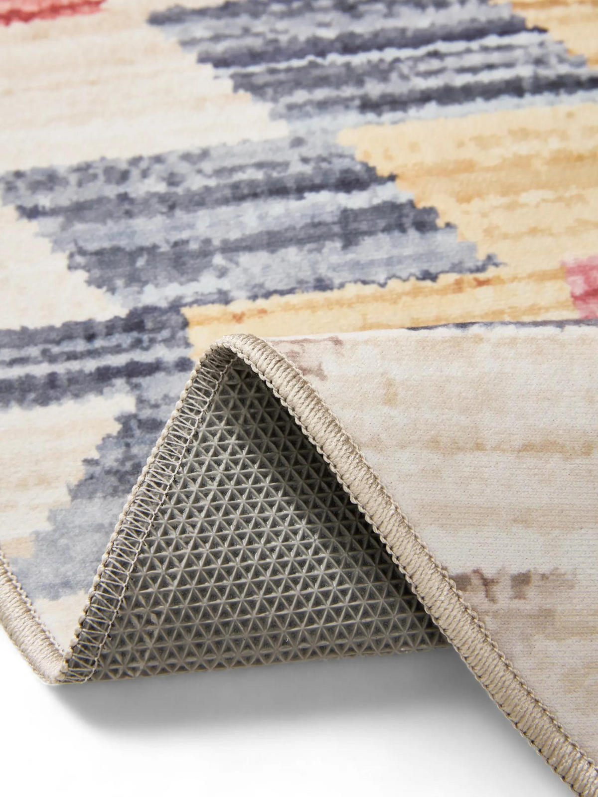 VINTAGE-TEPPICH George waschbar ø 160 cm rund - Beige/Multicolor, Kunststoff (160/160cm) - benuta