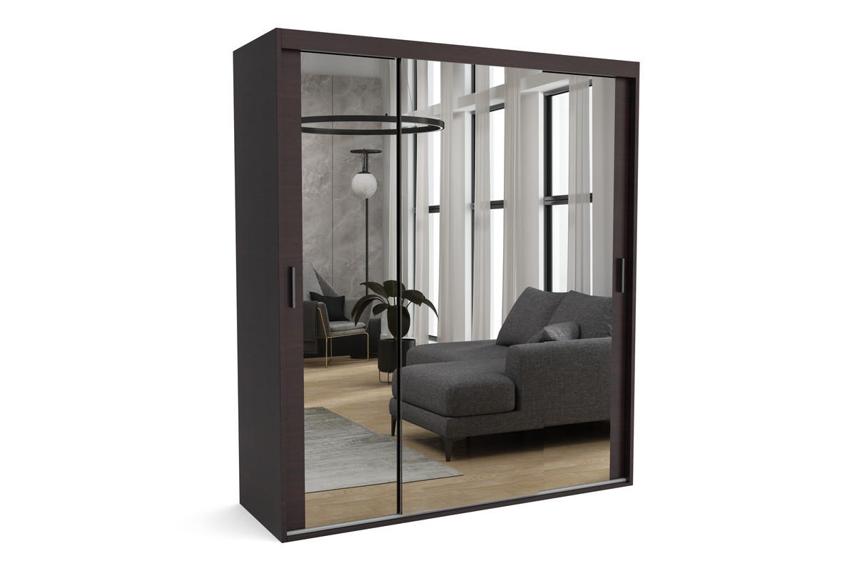 KLEIDERSCHRANK MAT A Braun 210x60x205 cm - Braun, Holzwerkstoff (210/205/60cm) - FURNLUX