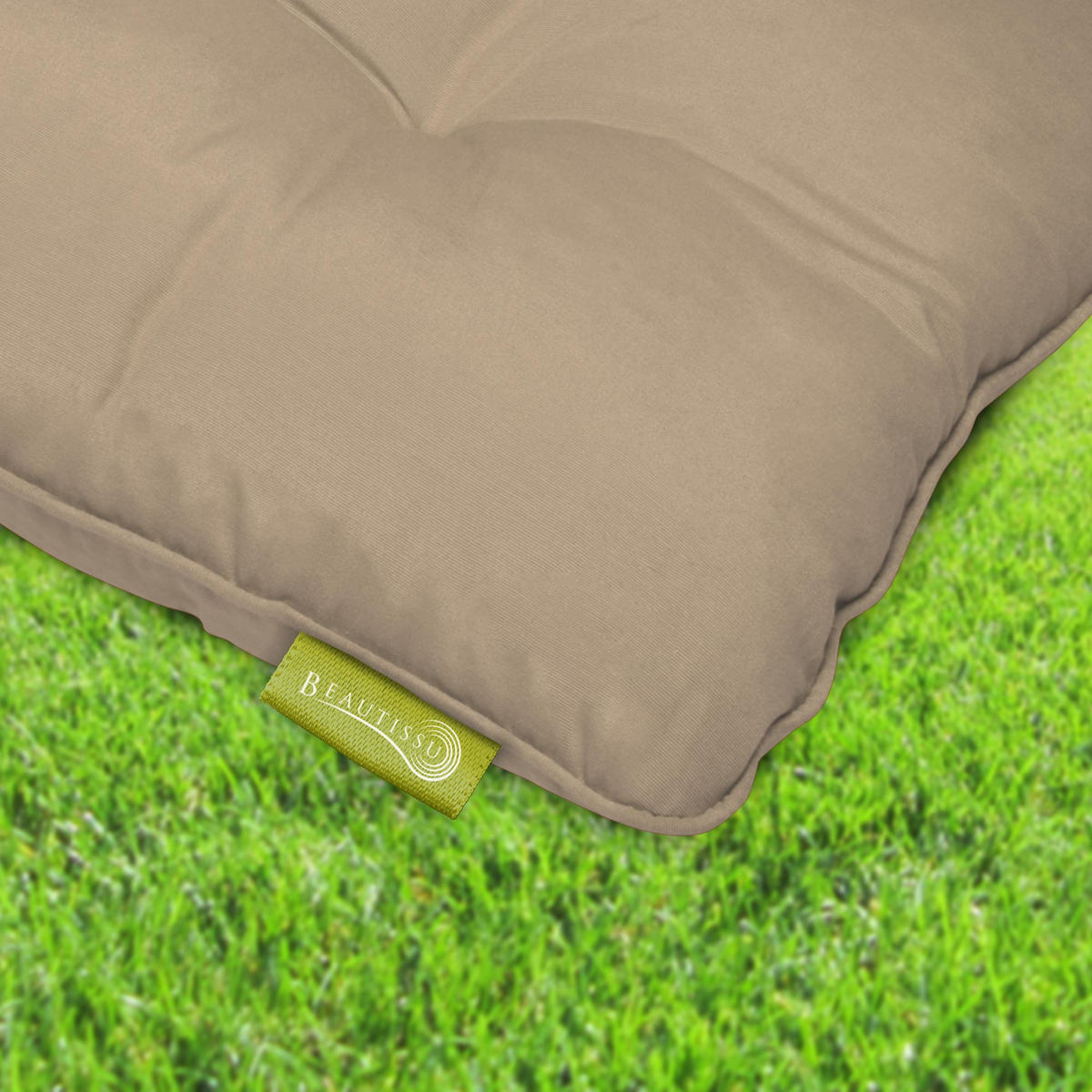 LOUNGEKISSEN Flair Outdoor Rücken 70/40/12cm Natur - Naturfarben, Textil (40/12/70cm) - Beautissu 