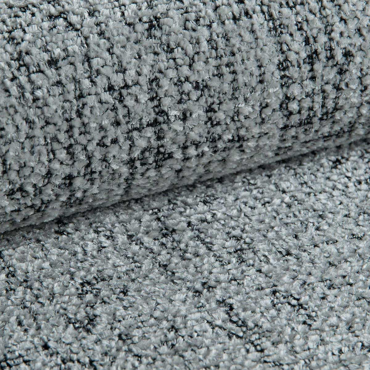 ECKSOFA Fabio mit Bettkasten, Strukturiert Grau 255/165/91 cm - Schwarz/Grau, Textil (255/165cm) - WFL GROUP