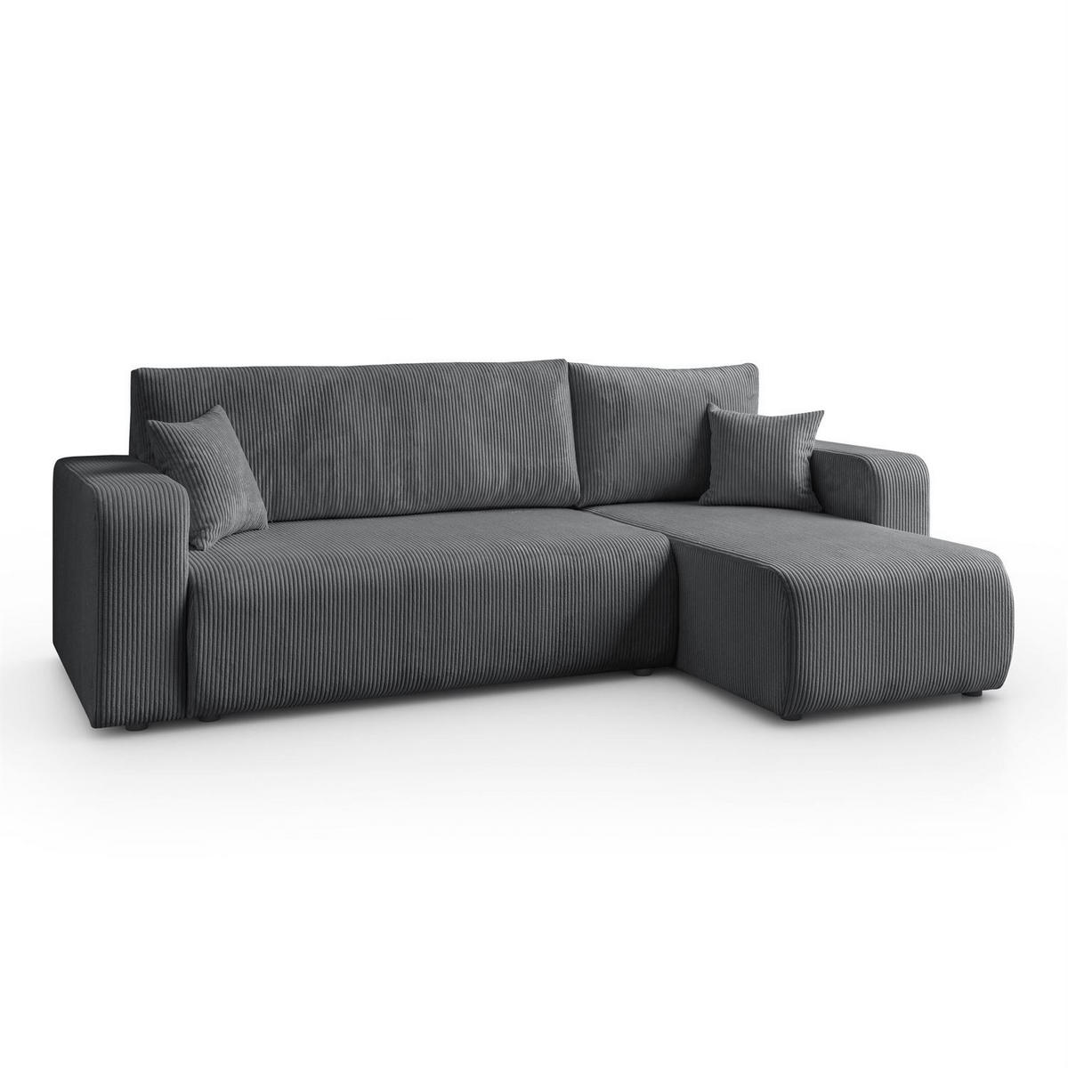 Ecksofa PRESTIGE L, Poso 60 - Grau, Textil (247/143cm) - Lookway