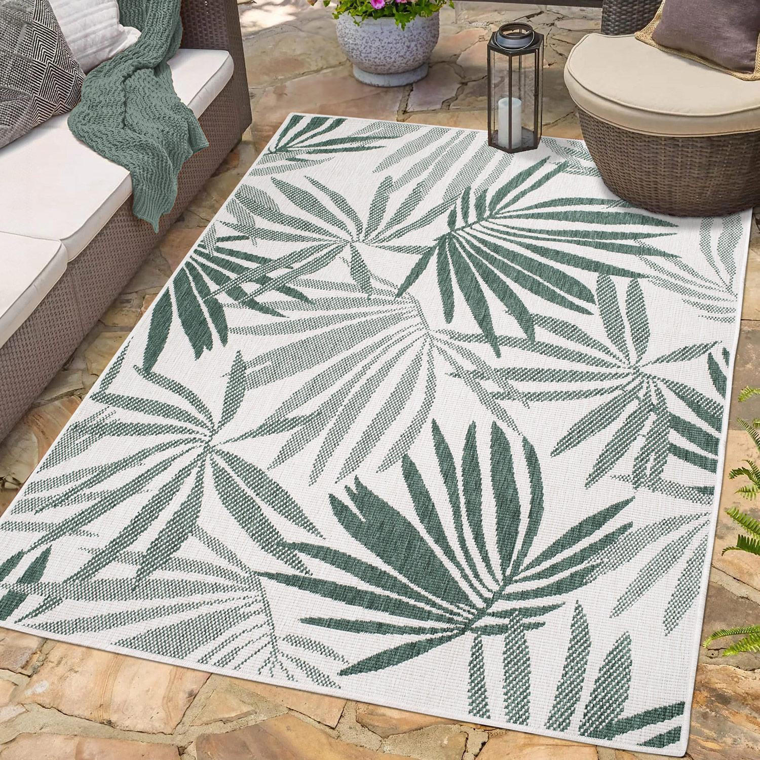 OUTDOOR-TEPPICH DuoRug 5771 Grün 120x170 cm - Grün, Textil (120/170cm) - carpet city