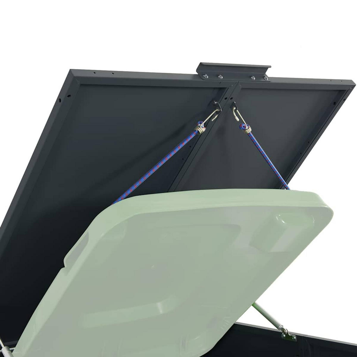 MÜLLTONNENBOX Gorilo für 2 Tonnen Anthrazit 138x79x117 cm - Anthrazit, Metall (138/117/79cm) - DELUKE