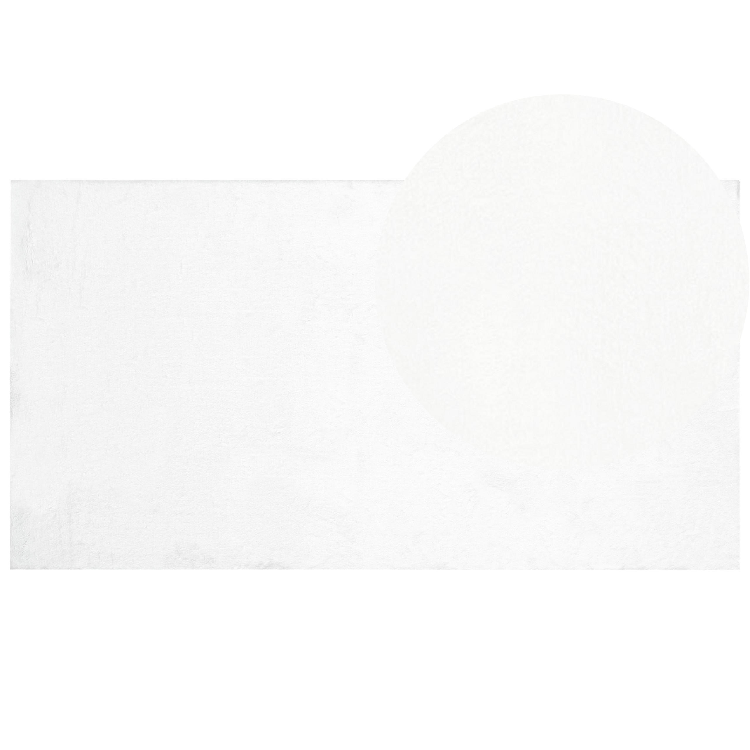 SHAGGY-KUNSTFELLTEPPICH Mirpur 150/80 cm - Weiß, Kunststoff (80/150cm) - Beliani