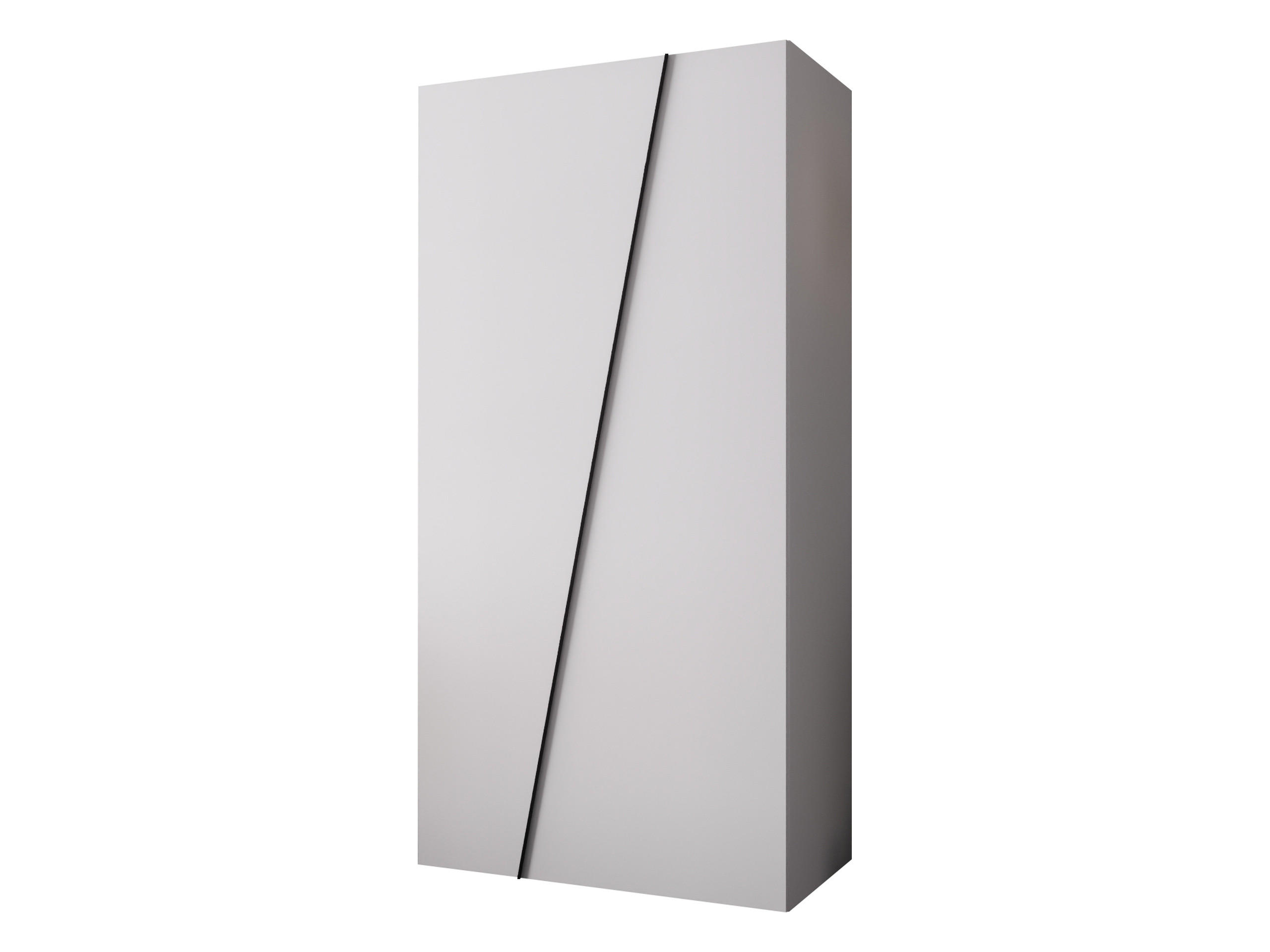 DREHTÜRENSCHRANK Zen 100 cm - Schwarz/Weiß, Holzwerkstoff/Kunststoff (100/202/50cm) - MIRJAN24