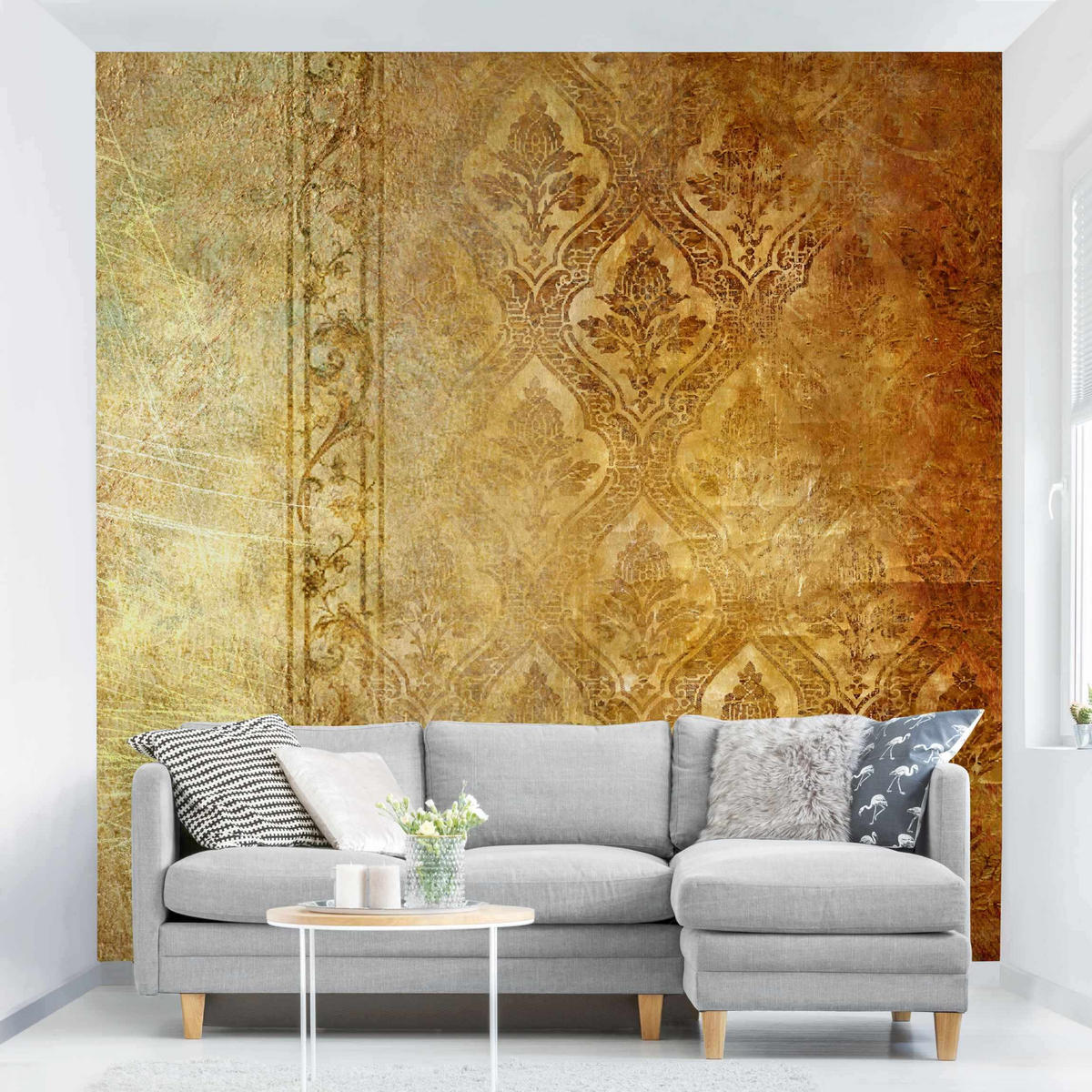 FOTOTAPETE The 7 Virtues - Faith 288/288 cm - Grau, Papier (288/288cm) - Bilderwelten