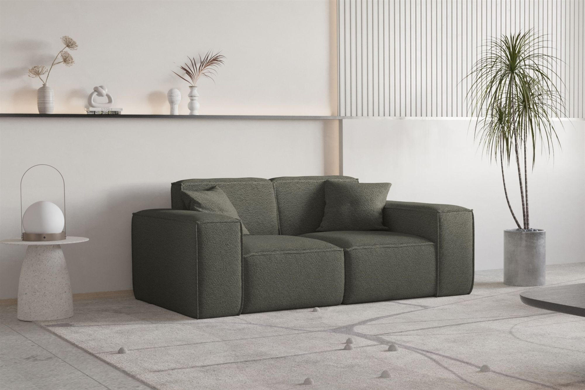 SOFA Celes Premium 2-sitzer Ascot Bukla - Jadegrün, Holzwerkstoff/Textil (186/73/88cm) - Fun Möbel