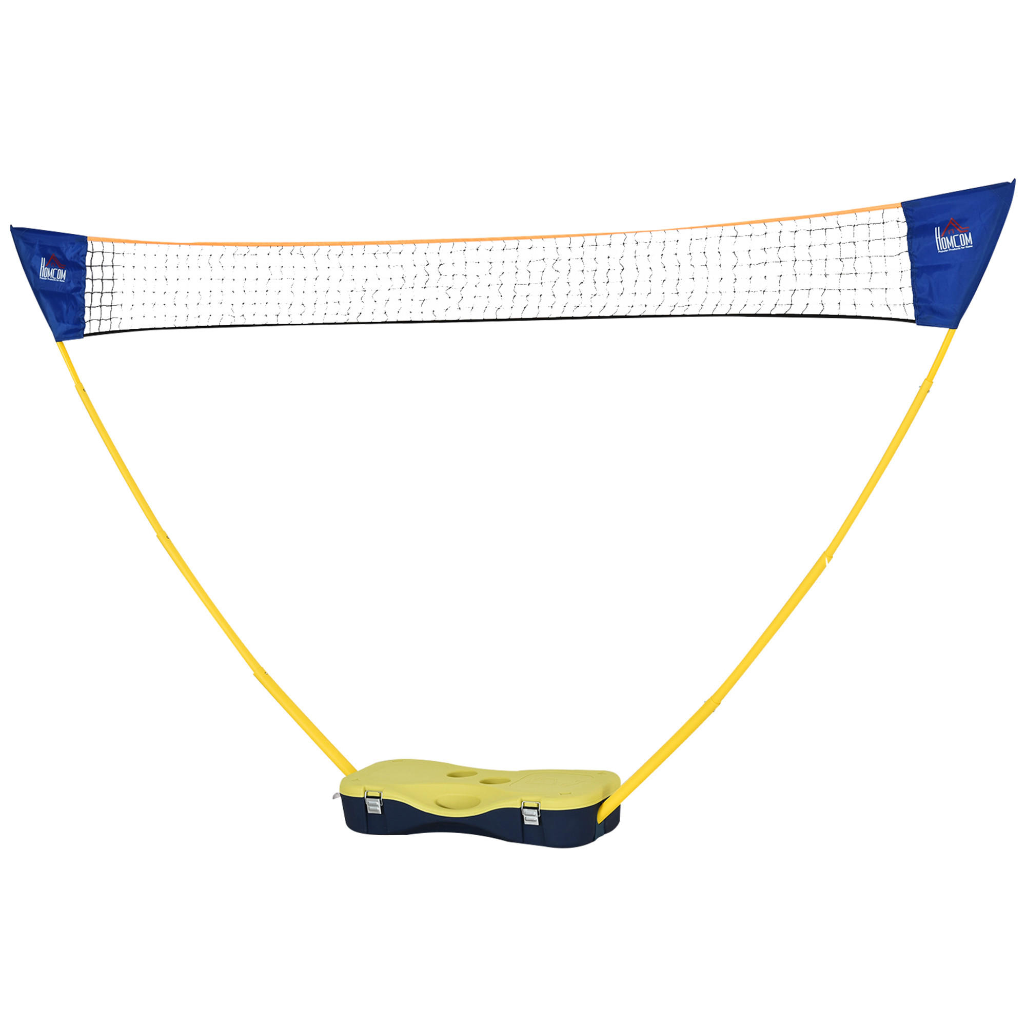 BADMINTONNETZ, Kunststoff, Gelb/Blau, 286L x 33B x 157H cm - Blau/Gelb, Kunststoff (33/286cm) - HOMCOM