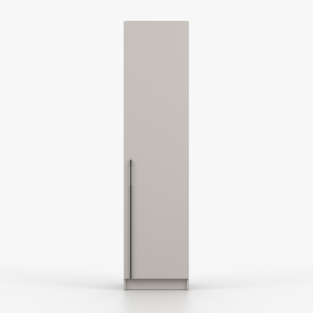 SCHRANK mit Schwenktüren ROSA 1D 50/210/55, 1-türig, Kaschmir - Kaschmir/Schwarz, Holzwerkstoff (50/210/55cm) - imoebel24