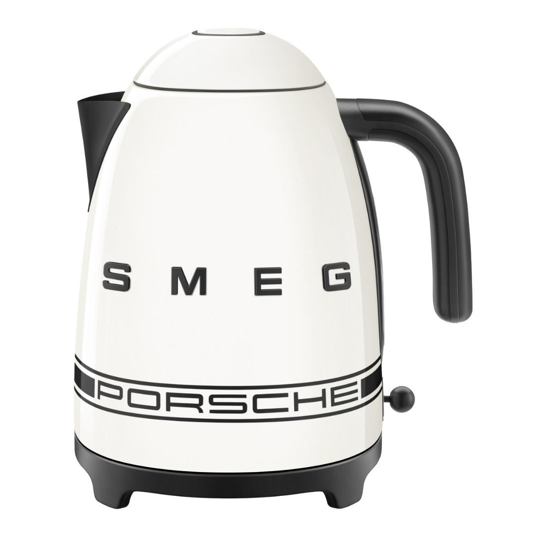WASSERKOCHER Weiß 1,7 L, 2400 W, Edelstahl, Schnellkochfunktion, Küchengerät, Design Wasserkocher, Kalkfilter, kabellos, Temperaturbeständig - Schwarz/Weiß, Metall (22.6/24.8/17.1cm) - SMEG
