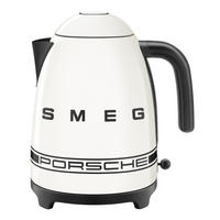 WASSERKOCHER Weiß 1,7 L, 2400 W, Edelstahl, Schnellkochfunktion, Küchengerät, Design Wasserkocher, Kalkfilter, kabellos, Temperaturbeständig - Schwarz/Weiß, Metall (22.6/24.8/17.1cm) - SMEG