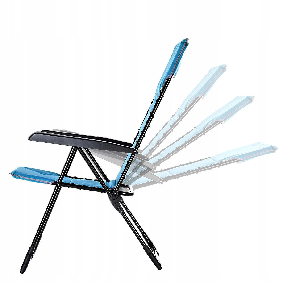 GARTENSESSEL Blau - Blau, Metall (53/120cm) - KADAX