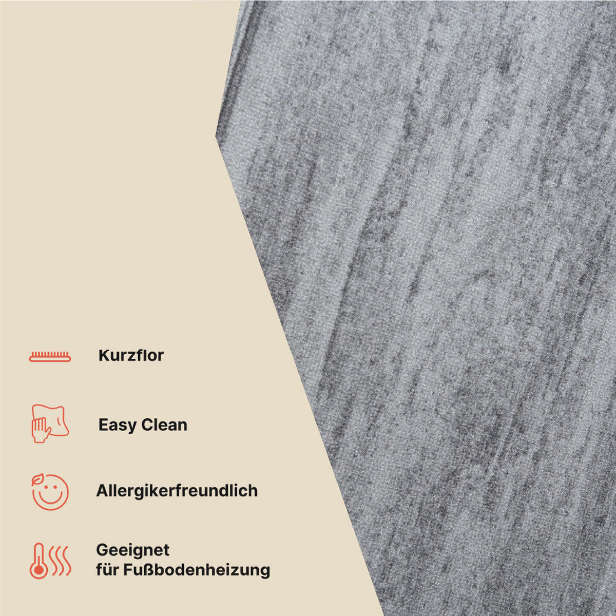 TEPPICHLÄUFER Anti-Rutsch Graphitfarben rutschfest Gummiunterlage 67/900 cm - Graphitfarben, Textil (67/900cm) - Tapiso