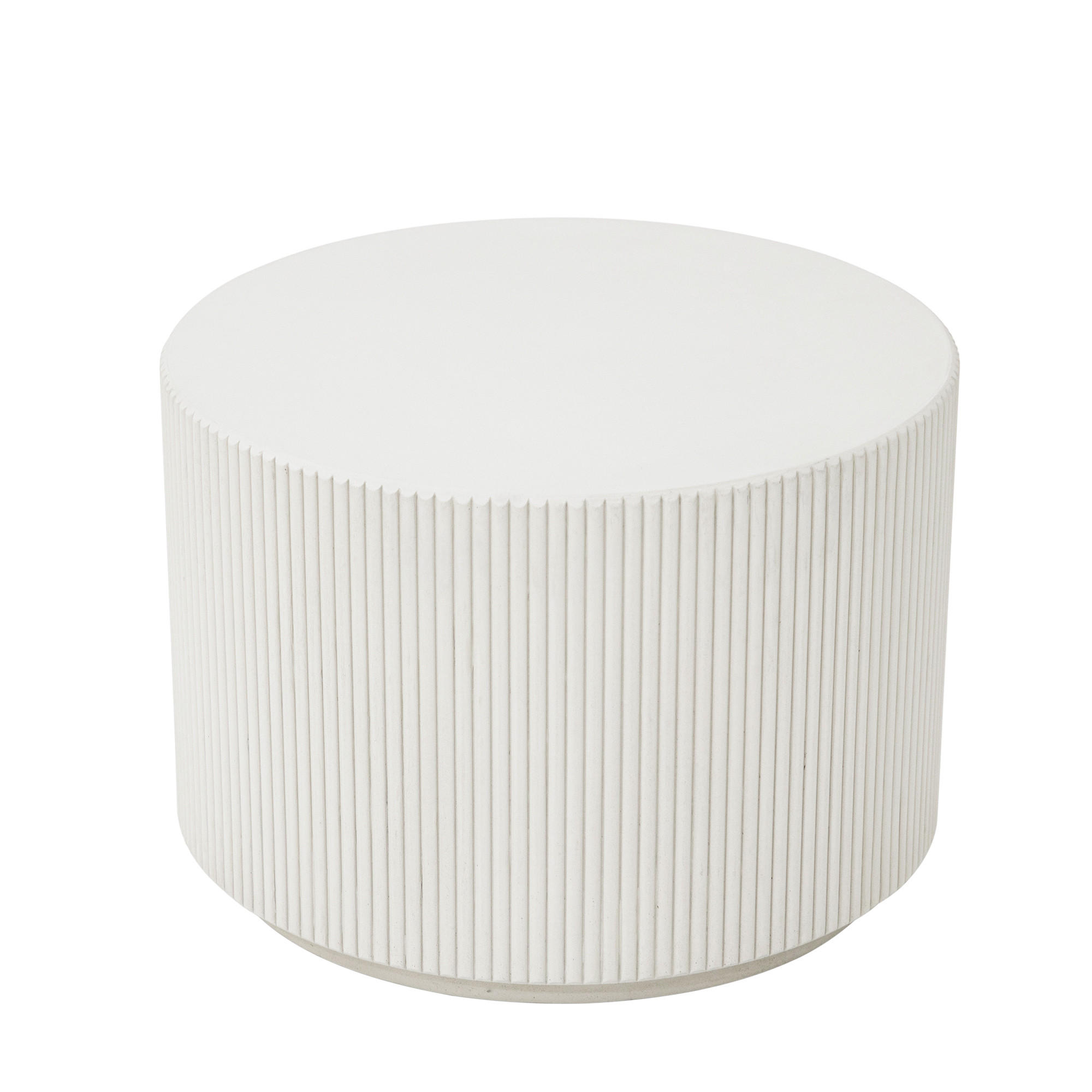 COUCHTISCH AUCKLAND Rund Klein aus Beton 50 x 50 x 35 cm - Creme, Naturmaterialien (50/50/35cm) - Elementi