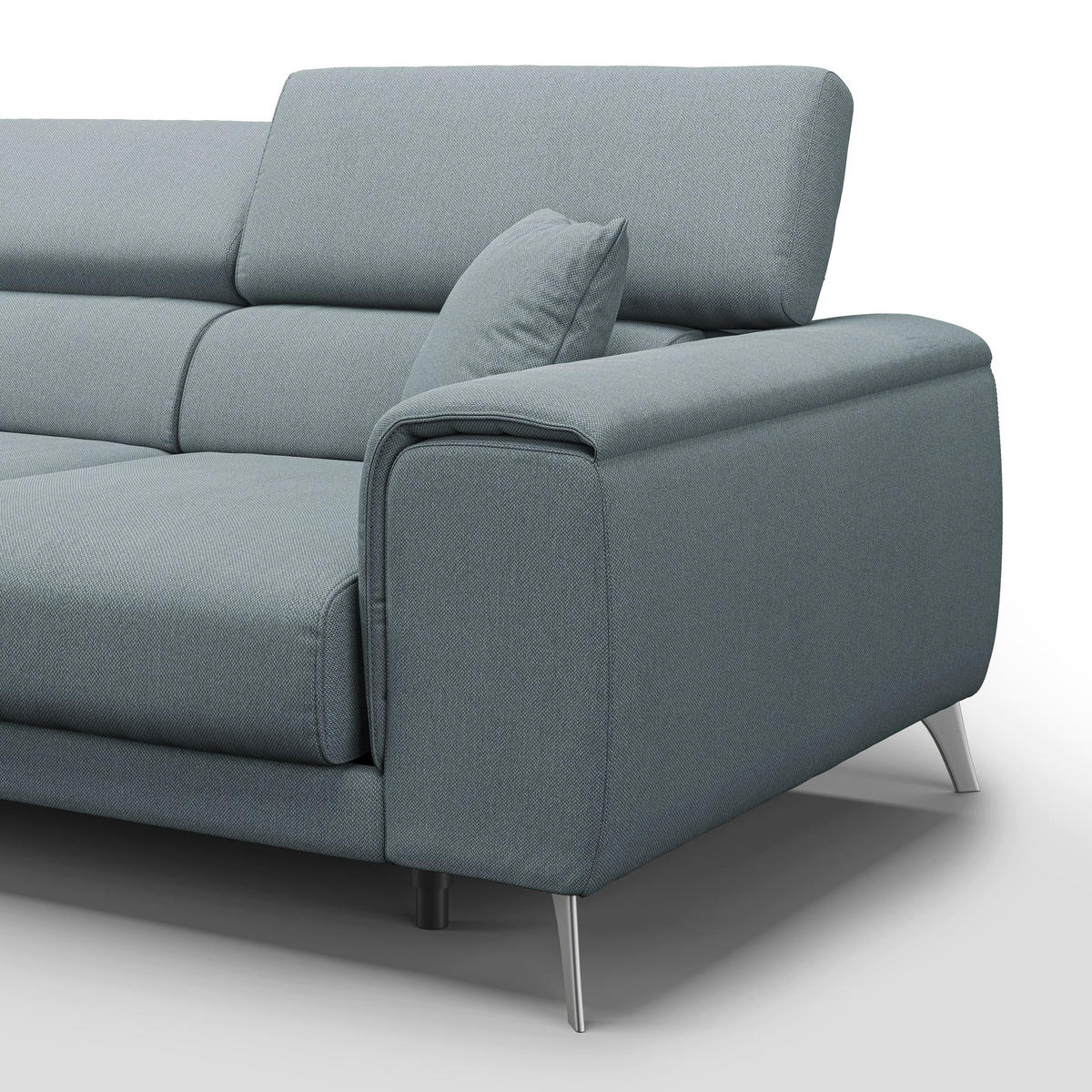 LINEARSOFA Fusion - Hellblau, Textil (260/74/102cm) - Divani.store