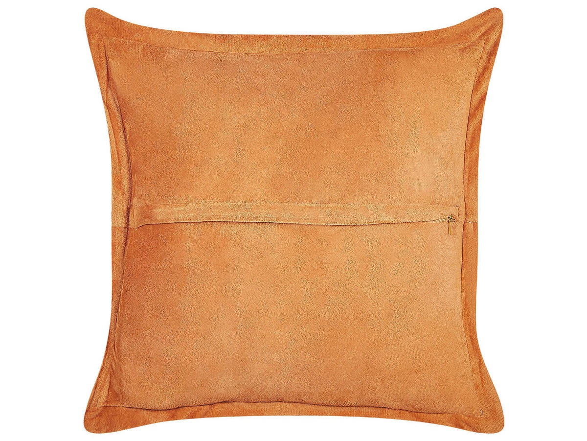 DEKOKISSEN CORD 2er-Set Orange 43/43 cm Zinnia - Orange, Textil (43/43cm) - Beliani