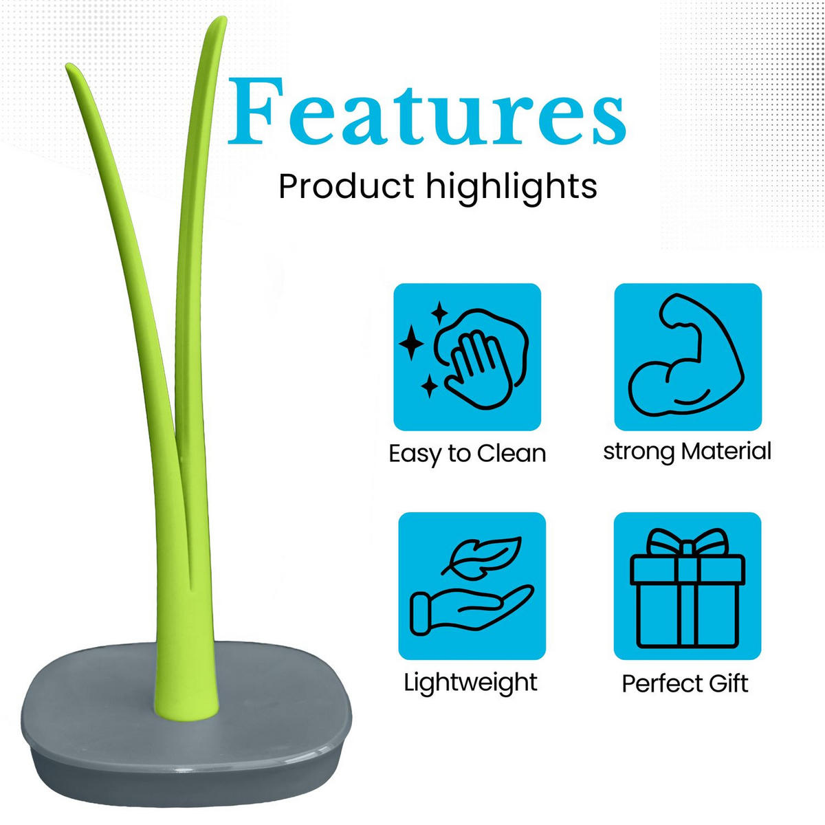 KUCHENROLLENHALTER - Grün, Kunststoff (26/32.5/16cm) - Intirilife