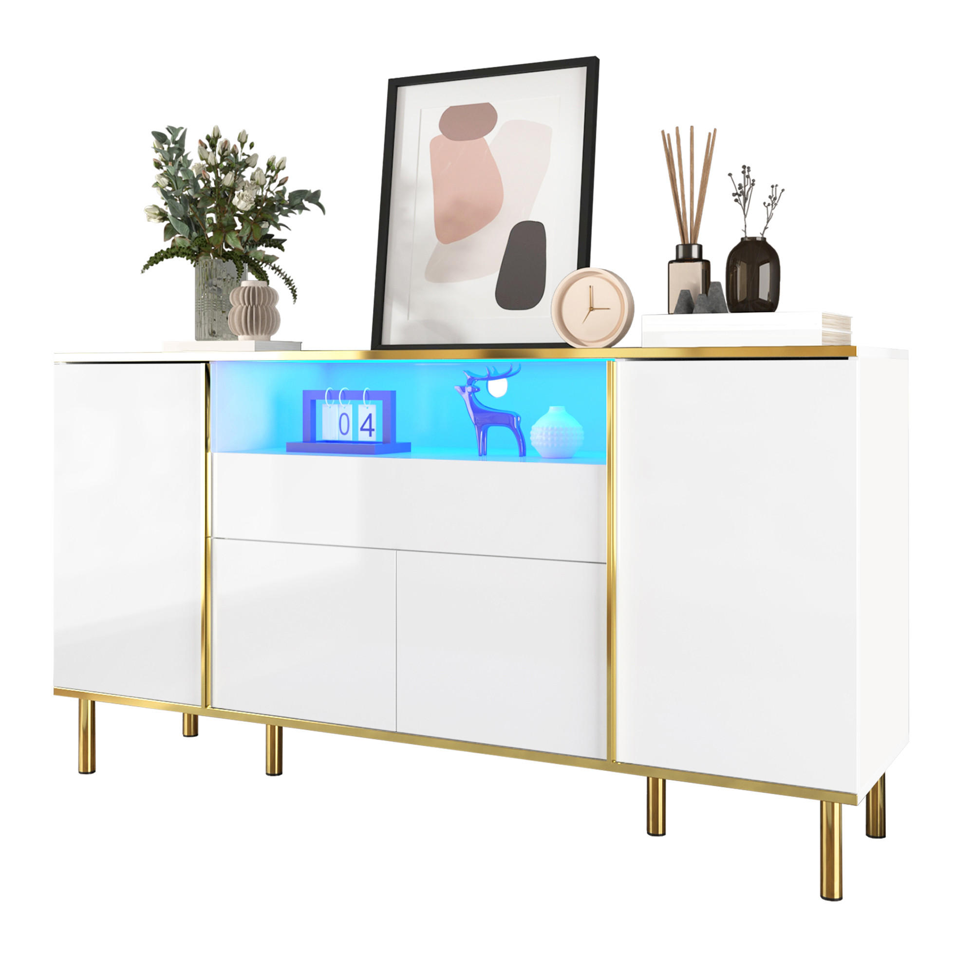 ComfortXL Sideboard Weiß 150x80x40 cm