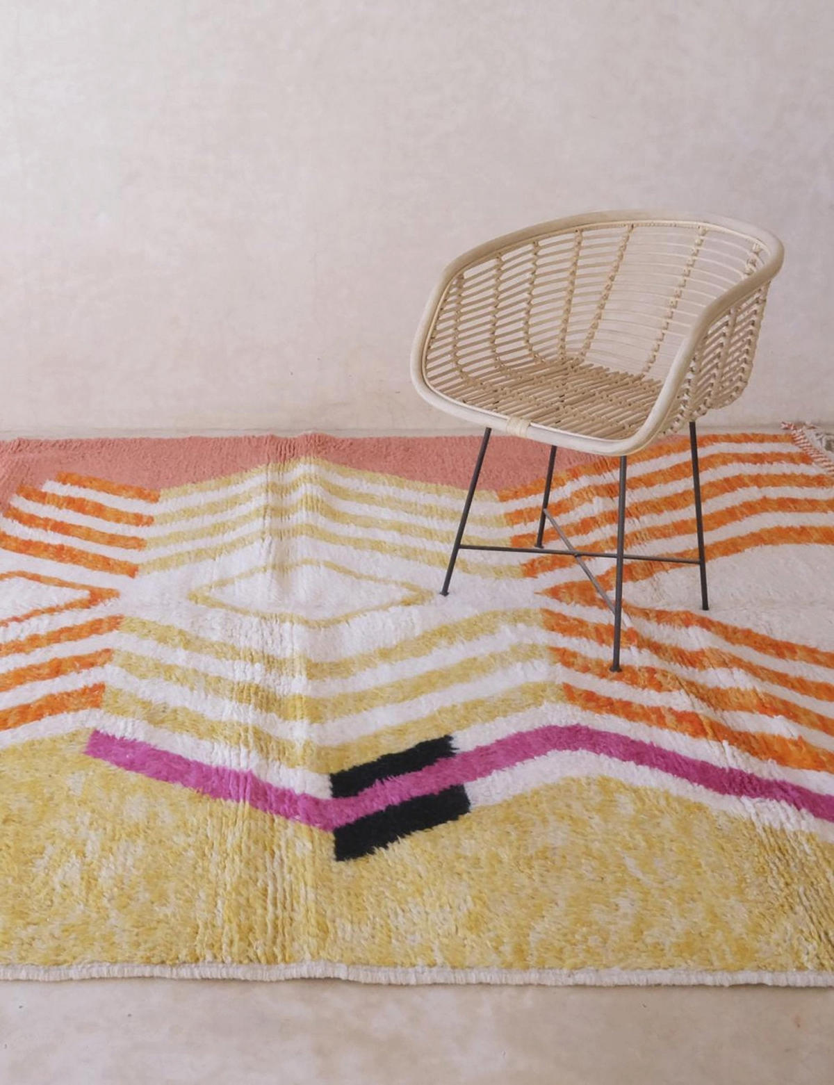 BERBERTEPPICH handgeknüpft Design 200x 300 cm - Multicolor, Naturmaterialien (200/300cm) - AFK Living