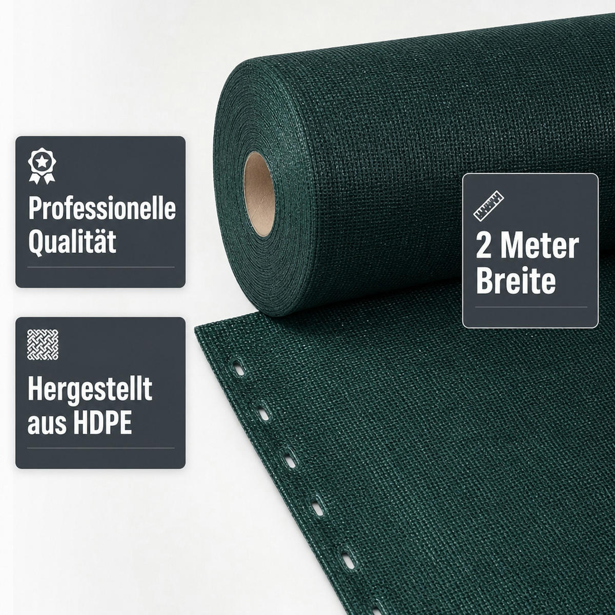 PRIVATSPHÄRE Netz - Dunkelgrün, Kunststoff (200/30cm) - BONI-SHOP