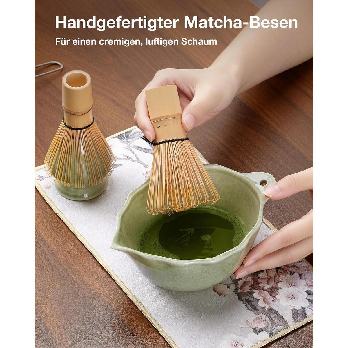 MATCHA Set 8-teiliges Set Keramik Bambus Grün - Grün, Keramik (115/78/208cm)