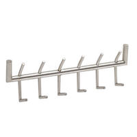WANDGARDEROBE Metall Silber Modern 60x19x10 cm mit 12 Haken - Silberfarben, Metall (60/19/10cm) - KADIMA DESIGN