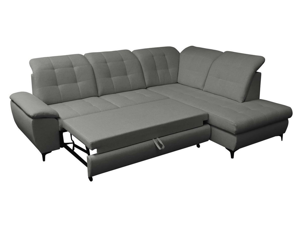 ECKSOFA Forest, Seite: Rechts - Schwarz/Grau, Holz/Textil (271/212cm) - MIRJAN24