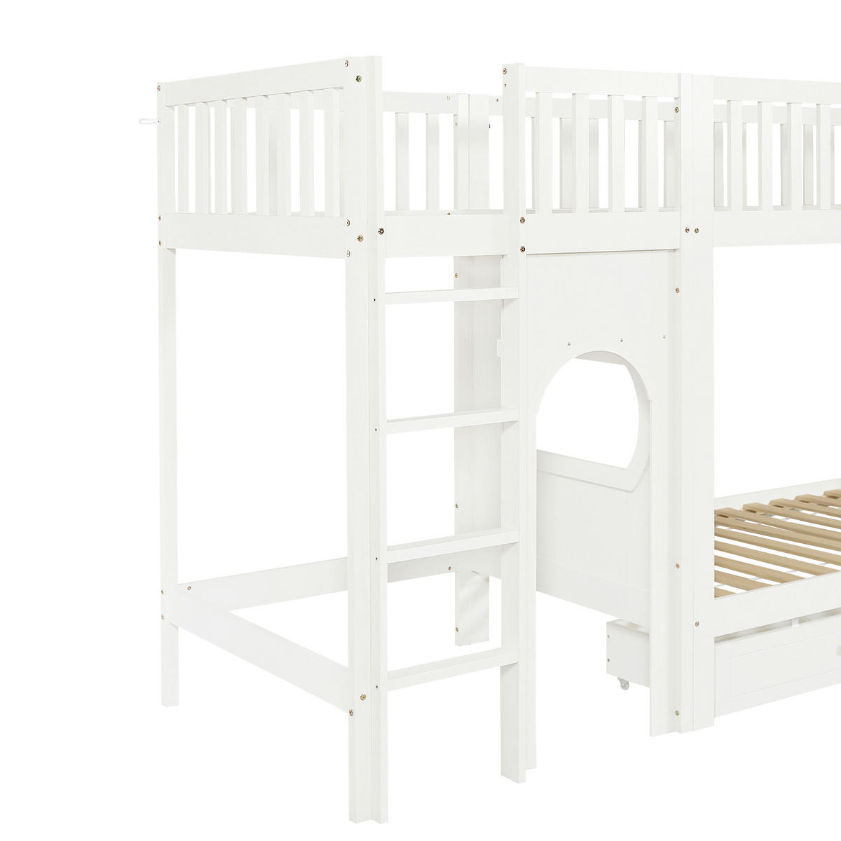 ETAGENBETT Kinder Weiß - Weiß, Holz (90/200cm) - ComfortXL
