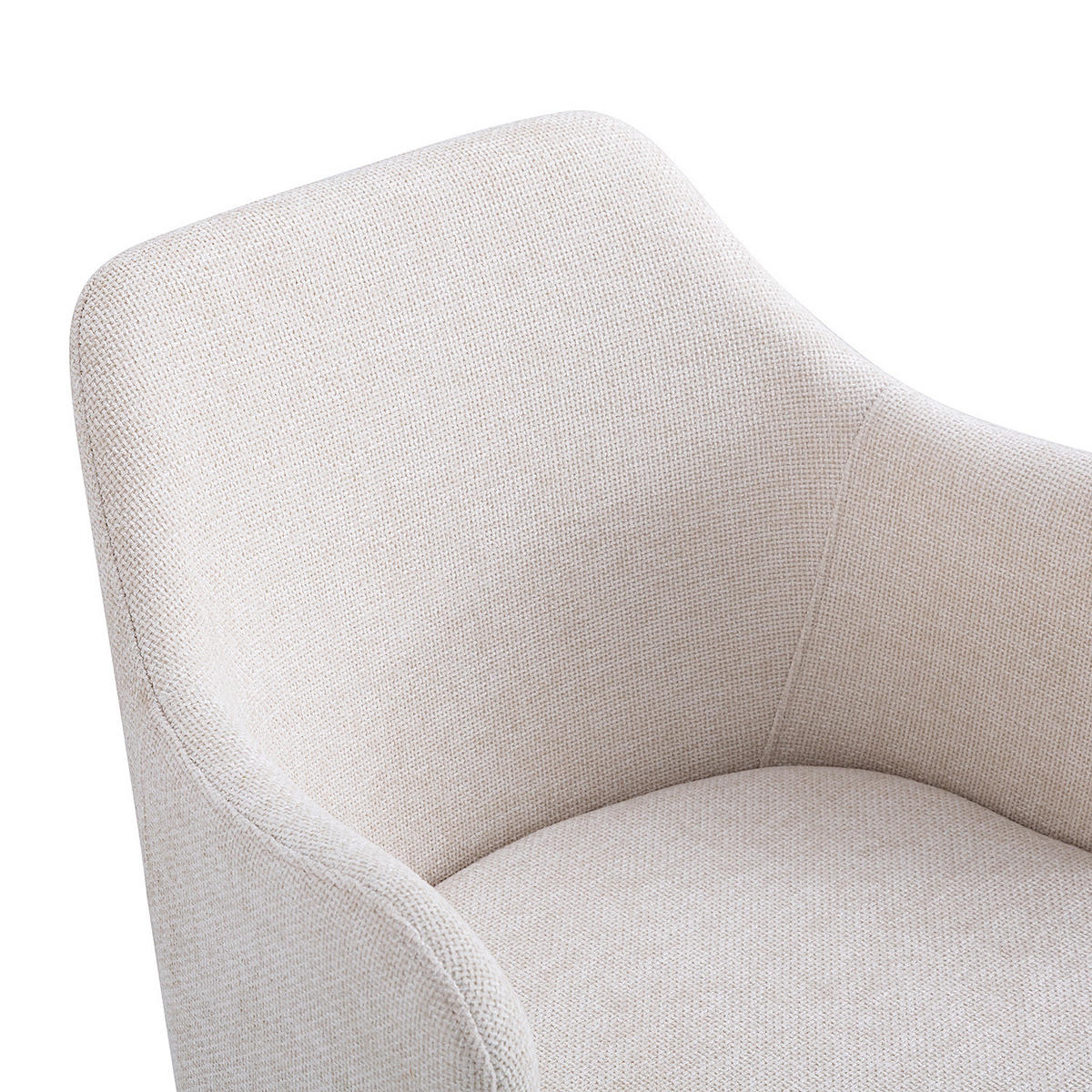 ARMLEHNENSTUHL - Strukturstoff, 2er-Set - Eichefarben/Beige, Eichenholz/Textil (55/82/57cm) - home24