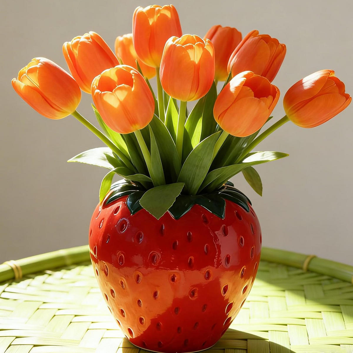 VASE 15 cm Keramik - Rot, Keramik (15cm) - LIBRATON