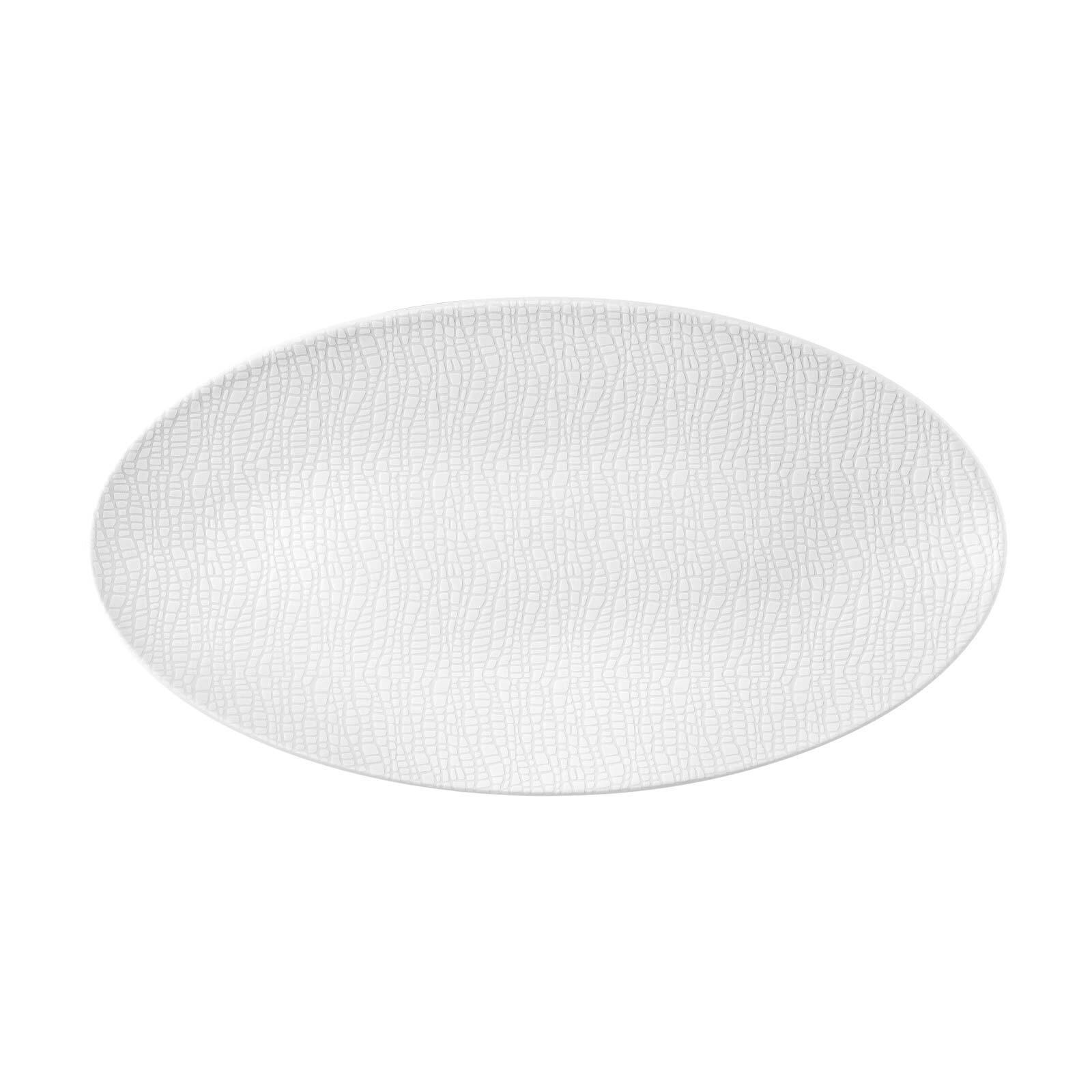SERVIERPLATTE Life Fashion Luxury White 33x18 cm - Weiß, Keramik (17.9/2.5/32.9cm) - Seltmann Weiden