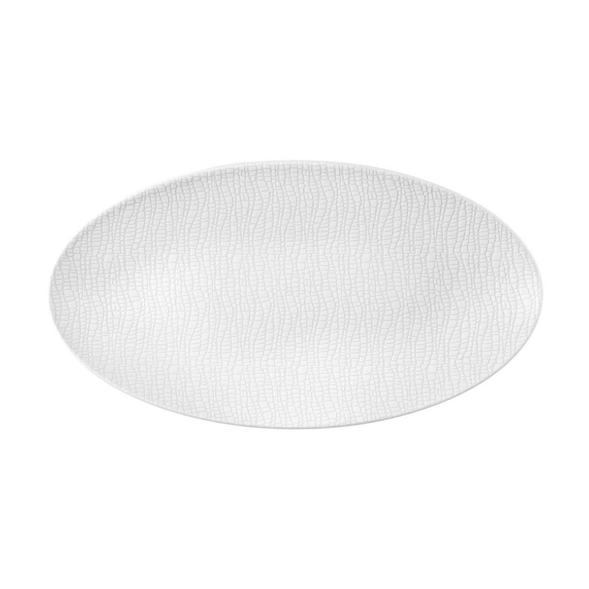 SERVIERPLATTE Life Fashion Luxury White 33x18 cm - Weiß, Keramik (17.9/2.5/32.9cm) - Seltmann Weiden