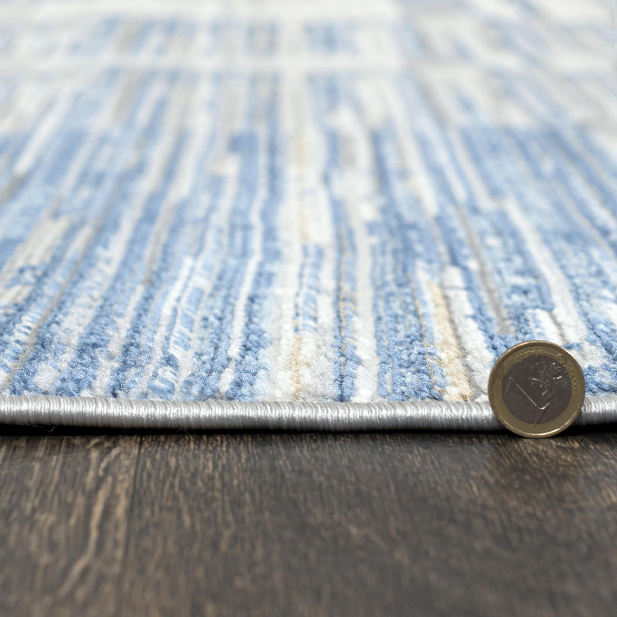 KOBEREC béžový krémový modrý - 240 x 330 cm - modrá, textil (240/330cm) - Mazovia