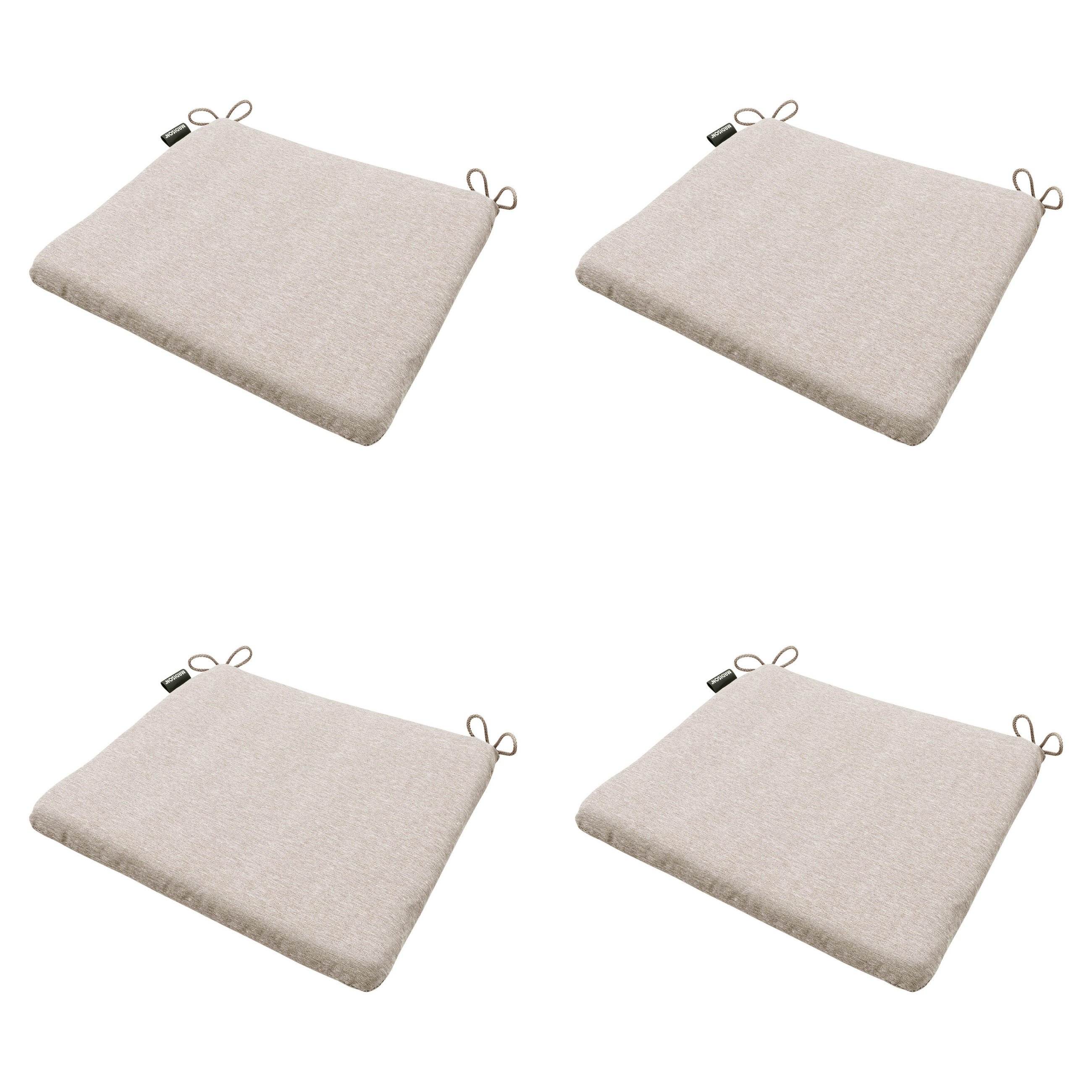 SITZKISSEN Panama - Beige - 40/40/4,5 cm - 4er-Set - Beige, Textil (40/4/40cm) - Madison