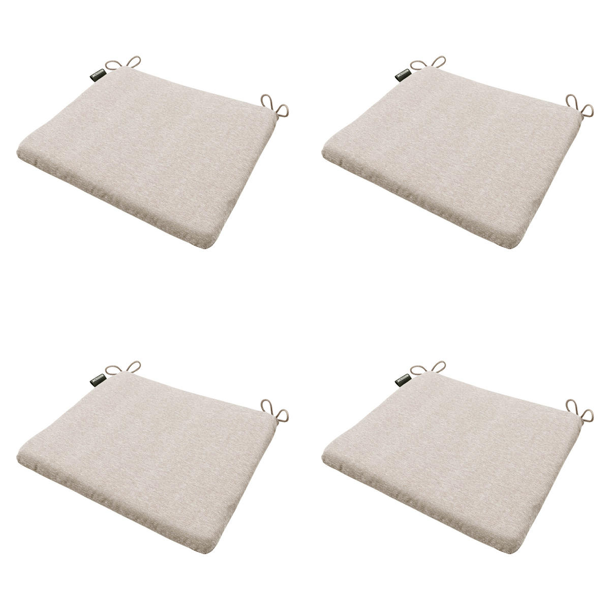 SITZKISSEN Panama - Beige - 40/40/4,5 cm - 4er-Set - Beige, Textil (40/4/40cm) - Madison