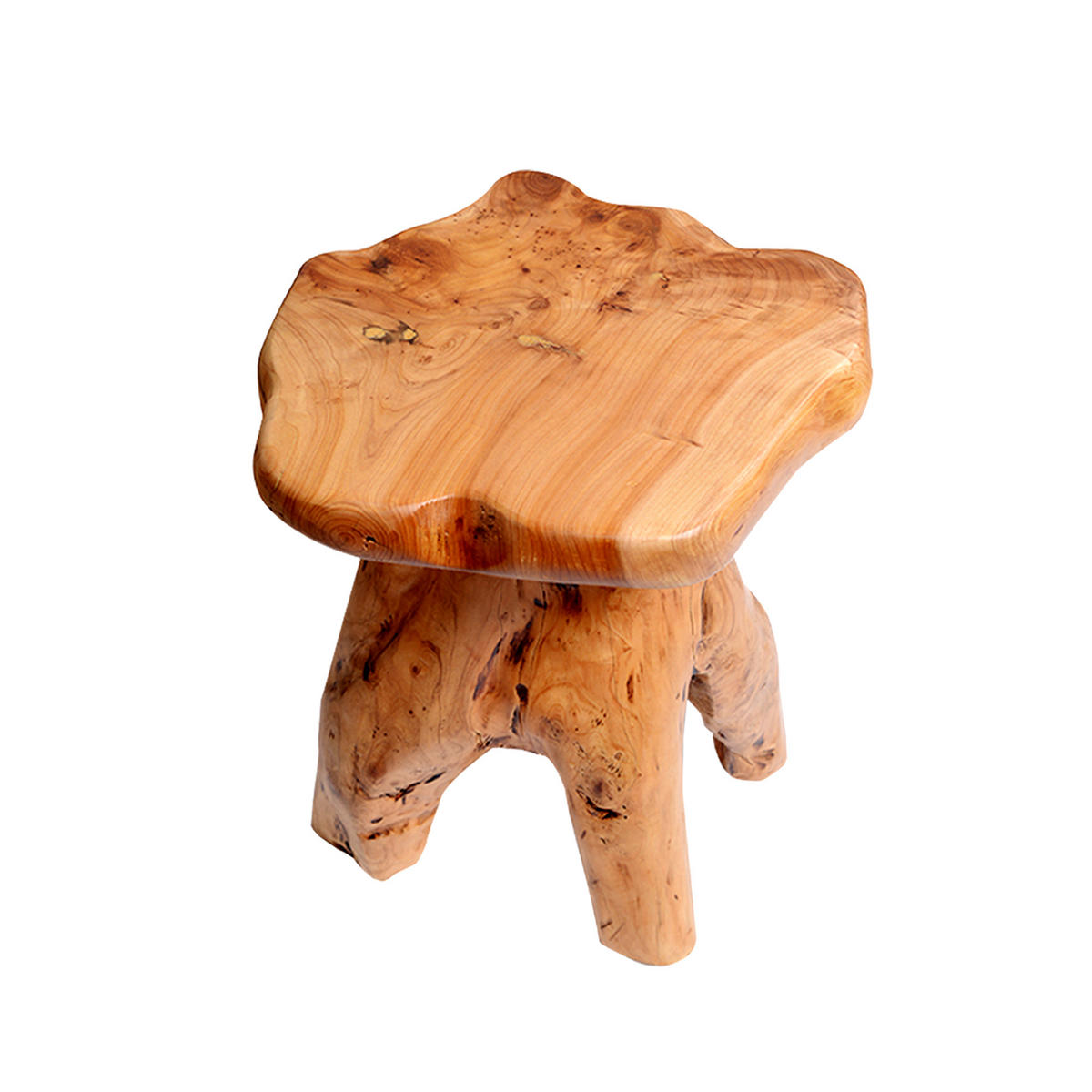 COUCHTISCH 35/30/37 cm Naturholz aus massiven Tannenholzwurzeln mit unregelmäßiger Form - Naturfarben, Holz (35/30/37cm) - OKWISH